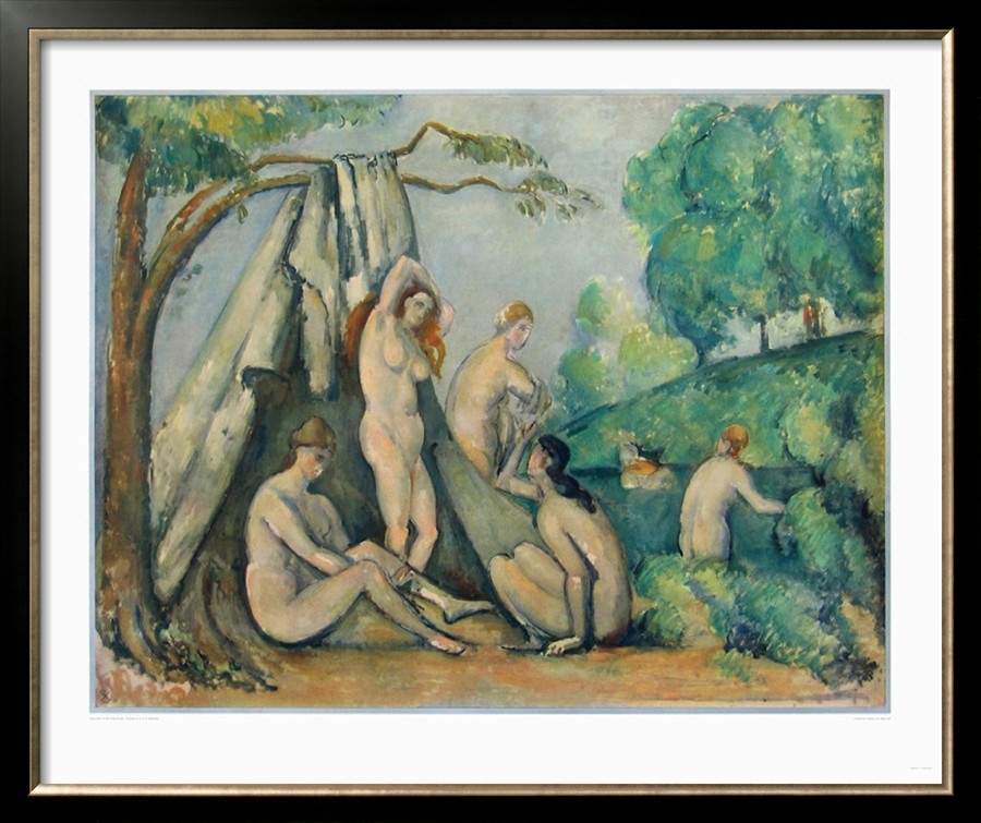 Bathers in Front of a Tent - Paul Cezanne Painting